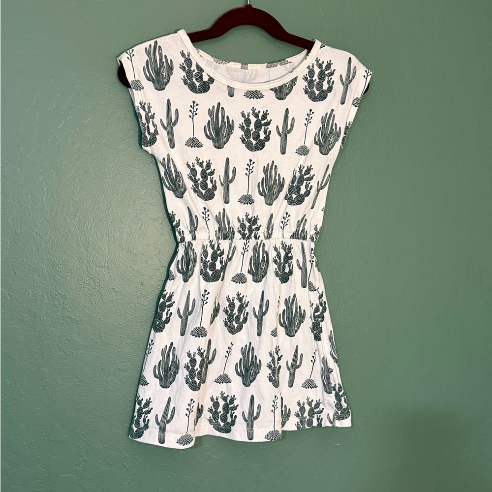 Winter Water Factory Girls’ Cactus Dress | 4T Organic Cotton Made in Brooklyn